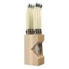 CUTLERY Lenox Laguoile Set Of 6 Steak Knives In Block Ivory Coloured Range