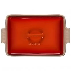 BAKEWARE Le Creuset 4 Qt. Heritage Covered Rectangular Casserole - Flame