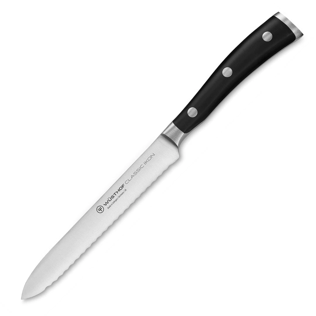 Wusthof Classic Ikon 5" Serrated Utility Knife 3 Wusthof Classic Ikon 5" Serrated Utility Knife