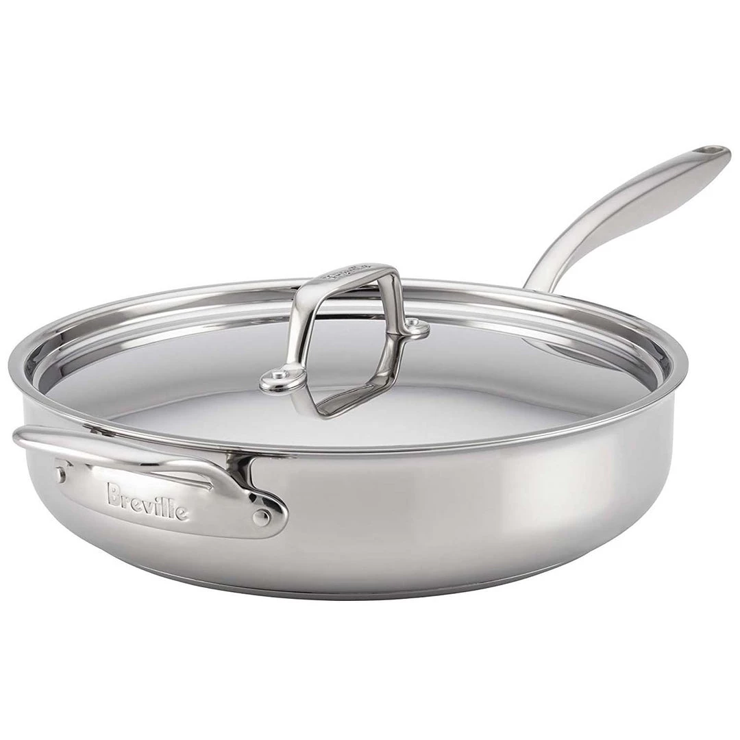 COOKWARE Breville Thermal Pro® Clad Stainless Steel 5-Quart Covered Saute Pan 3 COOKWARE Breville Thermal Pro® Clad Stainless Steel 5-Quart Covered Saute Pan