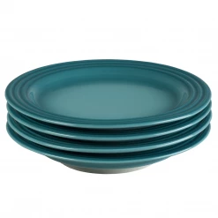 Le Creuset 8.5'' Salad Plates, Set Of 4 - Caribbean COOKWARE