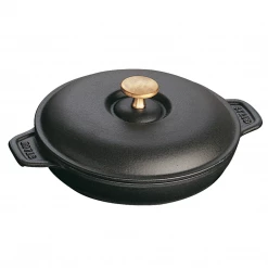 BAKEWARE Staub Cast Iron 7.9'' Round Covered Baking Dish - Matte Black