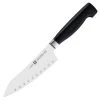 Zwilling J.A. Henckels Four Star 5'' Hollow Edge Rocking Santoku Knife