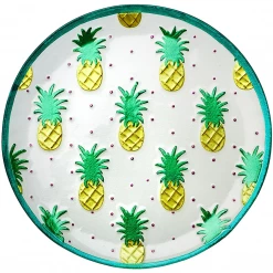 Amici Home Pineapple Tropical Glass Platter COOKWARE