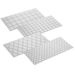Cake Boss 4-Piece Quilted Fondant Imprint Mat Set, Clear