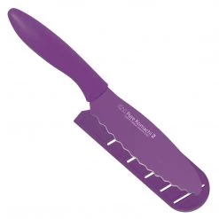 Kai Pure Pure Komachi 2 6'' Bagel/Sandwich Knife & Sheath - Purple CUTLERY