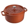 COOKWARE Staub Cast Iron 2.75-Quart Round Cocotte - Burnt Orange