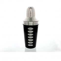 Trudeau Elite Recipe Cocktail Shaker, 20 Oz, Black/Stainless
