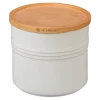 Le Creuset 1.5-Quart Stoneware Canister With Wood Lid - White COOKWARE 2 Le Creuset 1.5-Quart Stoneware Canister With Wood Lid - White COOKWARE