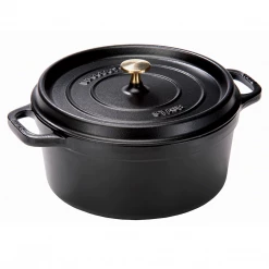 Staub Cast Iron 2.75-Quart Round Cocotte - Matte Black COOKWARE