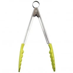 Cuisipro 12-Inch Silicone Tongs, Apple Green COOKWARE