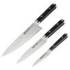 Anolon Imperion Damascus 3-Piece Chef Knife Set - Black CUTLERY