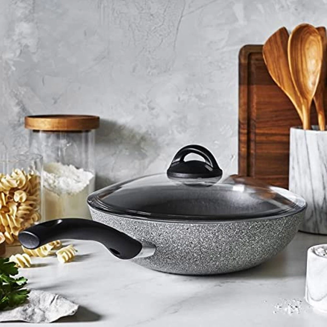 COOKWARE Ballarini Parma 11-inch Forged Aluminum Nonstick Stir Fry Pan With Lid 3 COOKWARE Ballarini Parma 11-inch Forged Aluminum Nonstick Stir Fry Pan With Lid