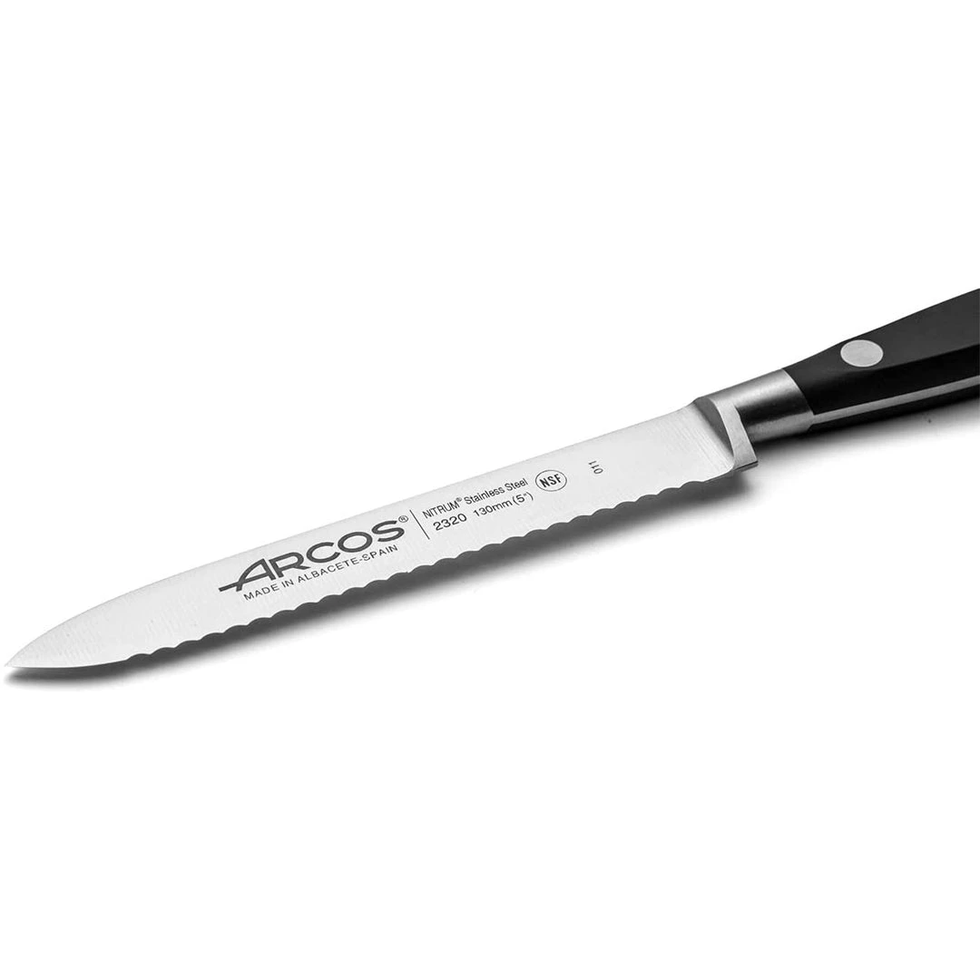 CUTLERY Arcos Riviera 5" Serrated Utility Knife 4 CUTLERY Arcos Riviera 5" Serrated Utility Knife