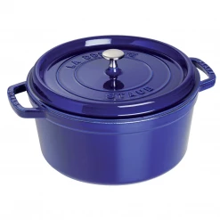 Staub Cast Iron 2.75-Quart Round Cocotte - Dark Blue COOKWARE