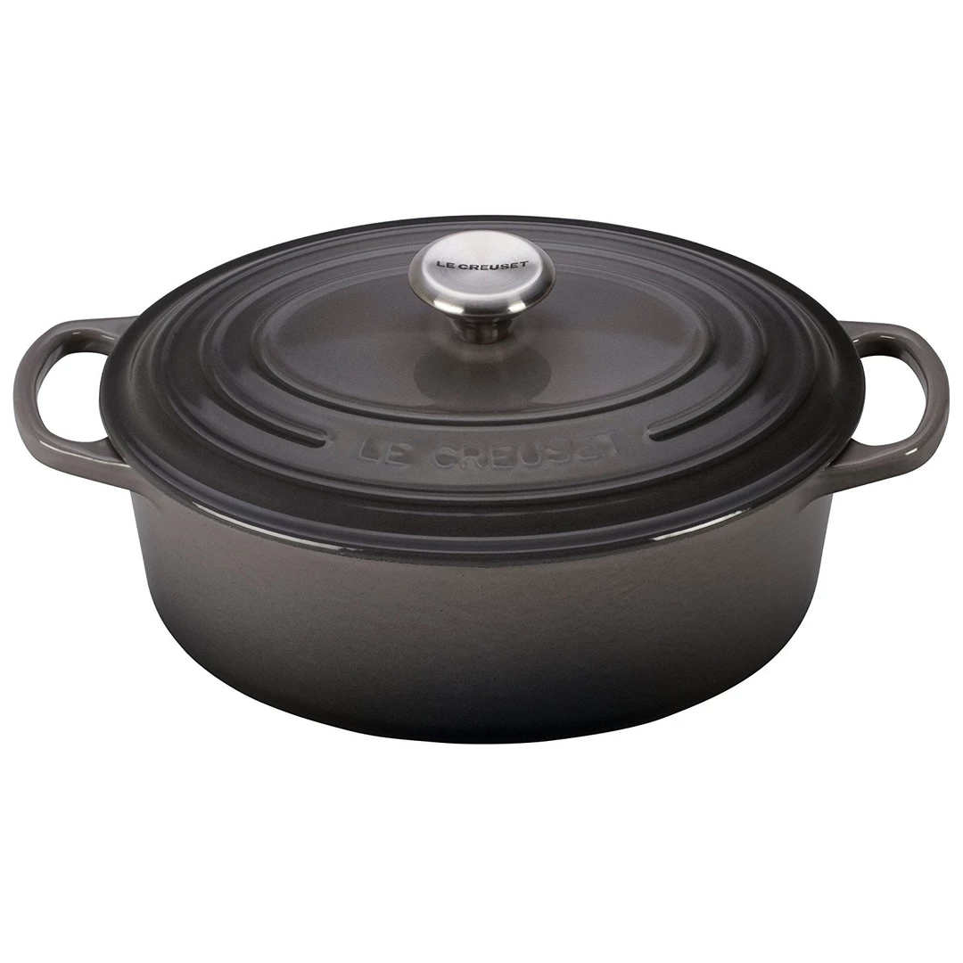 COOKWARE Le Creuset Oval 2.75-Quart Dutch Oven - Oyster 3 COOKWARE Le Creuset Oval 2.75-Quart Dutch Oven - Oyster