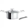 COOKWARE Cristel Casteline Detachable Handle 1-Quart Saucepan With Domed Glass Lid