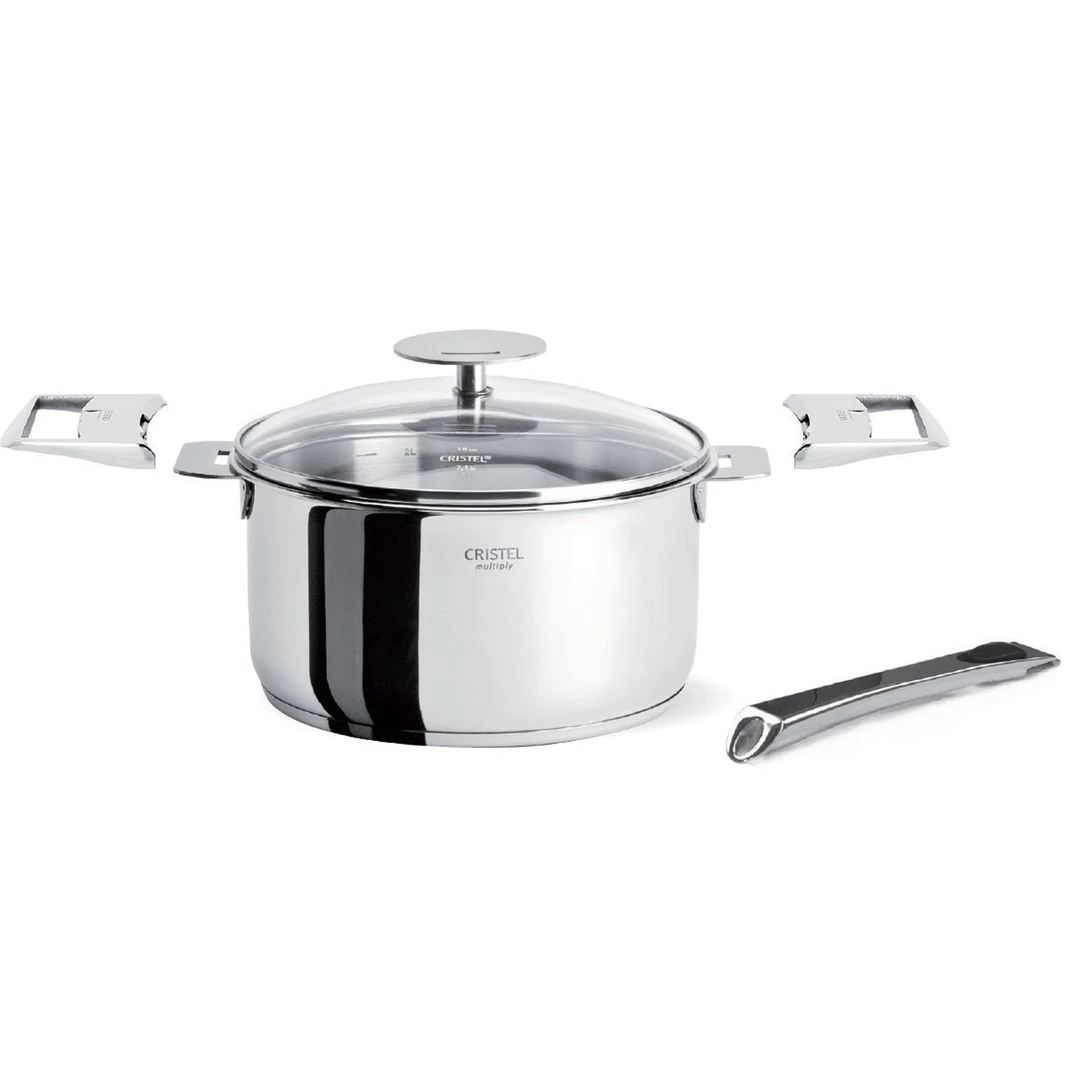COOKWARE Cristel Casteline Detachable Handle 1-Quart Saucepan With Domed Glass Lid 3 COOKWARE Cristel Casteline Detachable Handle 1-Quart Saucepan With Domed Glass Lid
