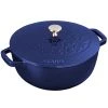 Staub Cast Iron 3.75-Quart Essential French Oven Lilly Lid - Dark Blue COOKWARE