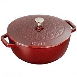 Staub Cast Iron 3.75-Quart Essential French Oven Lilly Lid - Granadine COOKWARE