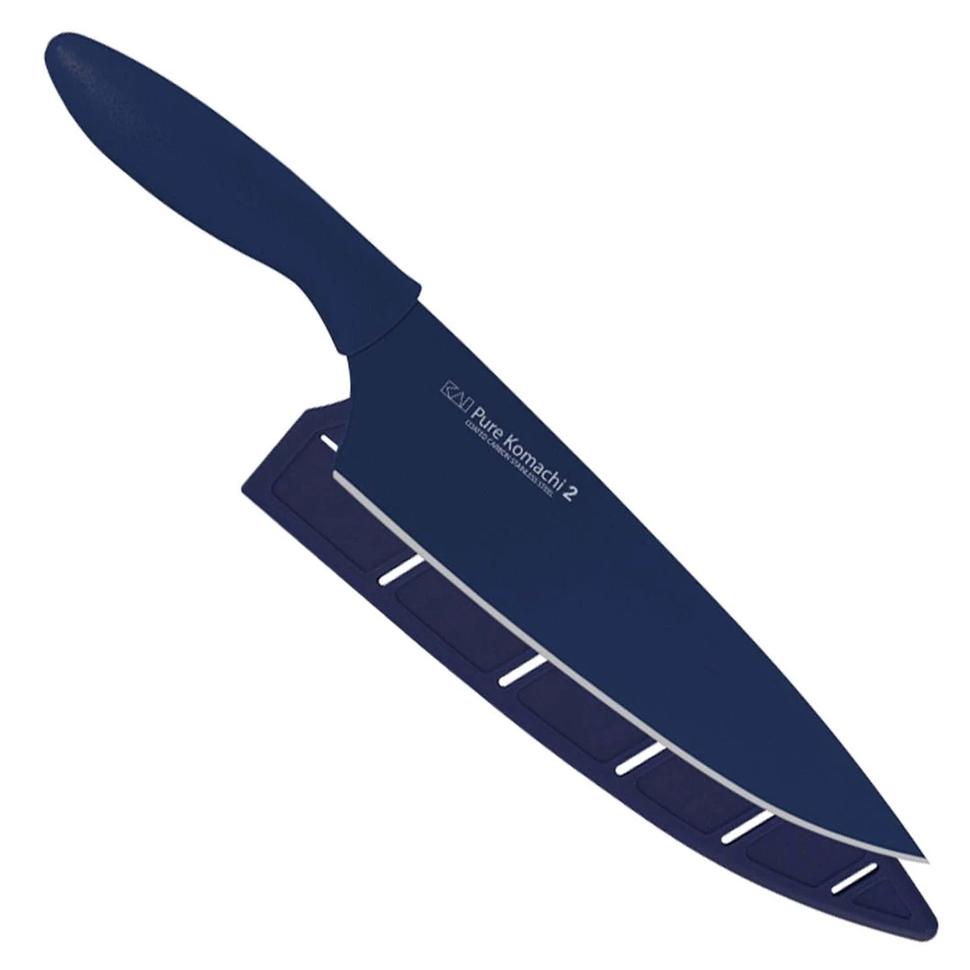 CUTLERY Kai Pure Komachi 2 8'' Dark Blue Chef'S Knife & Sheath 3 CUTLERY Kai Pure Komachi 2 8'' Dark Blue Chef'S Knife & Sheath