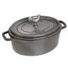 COOKWARE Staub Cast Iron 5.75-Quart Coq Au Vin Cocotte - Graphite Grey