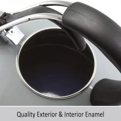 Chantal 1.8 Qt Enamel On Steel Classic Teakettle - Fog Grey COFFEE & TEA