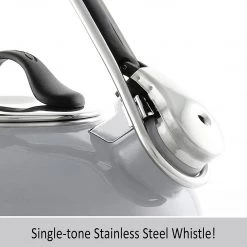 Chantal 1.8 Qt Enamel On Steel Classic Teakettle - Fog Grey COFFEE & TEA