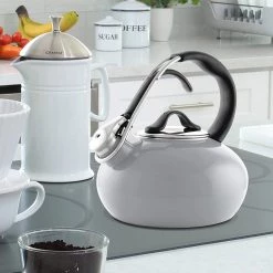 Chantal 1.8 Qt Enamel On Steel Classic Teakettle - Fog Grey COFFEE & TEA