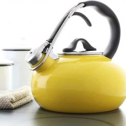 COFFEE & TEA Chantal 1.8 Qt Enamel On Steel Classic Teakettle - Yellow