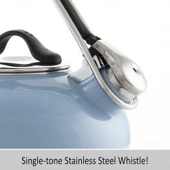 Chantal 1.8 Qt Enamel On Steel LOOP Teakettle - Glacier Blue