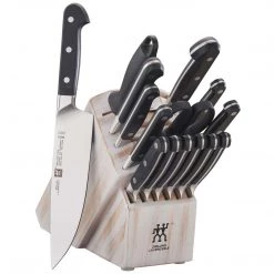 Zwilling J.A. Henckels Pro 16-Piece Knife Block Set - Rustic White CUTLERY