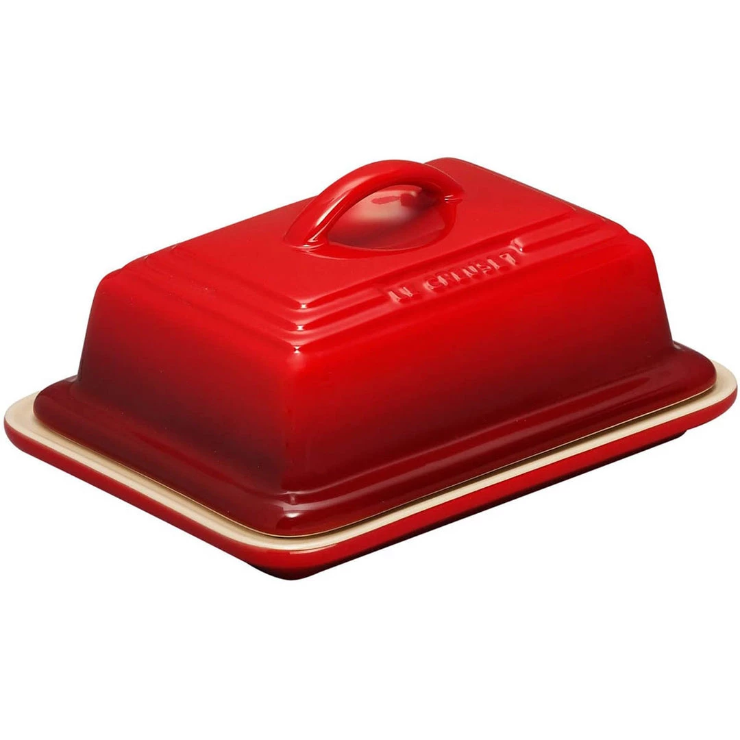 Le Creuset 6.75" X 5" X 3.5" Heritage Butter Dish - Cerise 3 Le Creuset 6.75" X 5" X 3.5" Heritage Butter Dish - Cerise