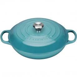 Le Creuset Signature 2.25-Quart Braiser With Stainless Steel Knob - Caribbean COOKWARE