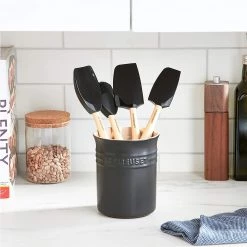 Le Creuset 5-Piece Utensil Set With Crock - Licorice