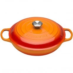 Le Creuset 3.5-Quart Signature Braiser - Flame