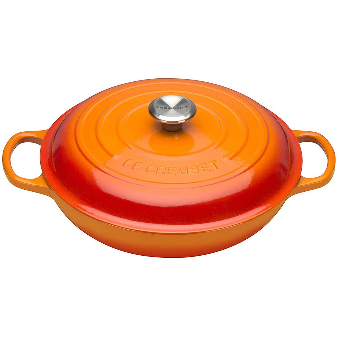 Le Creuset 3.5-Quart Signature Braiser - Flame 3 Le Creuset 3.5-Quart Signature Braiser - Flame