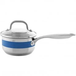Chantal 1 Qt. Saucepan W/ Glass Lid & Blue Cove Band COOKWARE