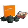 COOKWARE Le Creuset 8 Oz. Each Set Of 4 Cocottes W/ Mini-Cocotte Cookbook - Artichaut