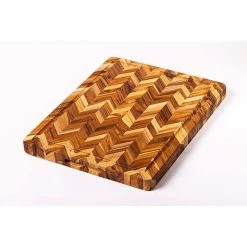 TeakHaus By Herring Cutting/Serving Board W/Hand Grips + Juice Canal (Rectangle) | 20" X 16" X 1.5"