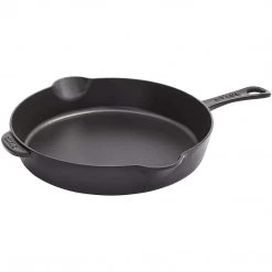 Staub Cast Iron 11-inch Traditional Skillet - Matte Black, Made In France SALE SPECIALS