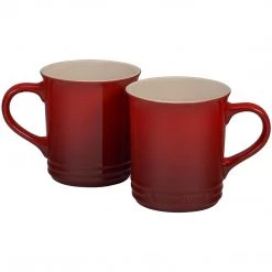 COOKWARE Le Creuset 1.25 Qt. Kettle & (2) 14 Oz. Mugs Demi Kettle & 2 Mug Set - Cerise