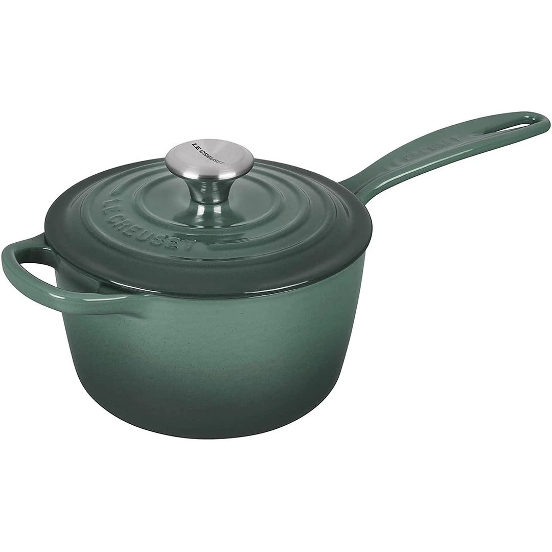 Le Creuset 1.75 Qt. Signature Saucepan - Artichaut COOKWARE 3 Le Creuset 1.75 Qt. Signature Saucepan - Artichaut COOKWARE