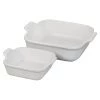 Le Creuset Heritage Set Of 2 Square Dishes - White COOKWARE