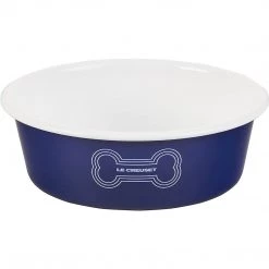 Le Creuset 6 Cup Large Dog Bowl - Dark Blue
