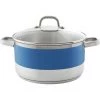 Chantal 6 Qt. Stockpot W/ Glass Lid & Blue Cove Band COOKWARE