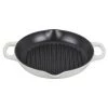 COOKWARE Le Creuset 9.75" Signature Deep Round Grill Pan - White