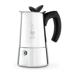 COFFEE & TEA Bialetti, Stainless Steel Musa Stove Top Coffee Maker, 6-Cup (9.2 Oz)