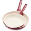 Green Pan GreenPan Rio Healthy Ceramic Nonstick 8" And 10" Frying Pan Skillet Set - Red COOKWARE
