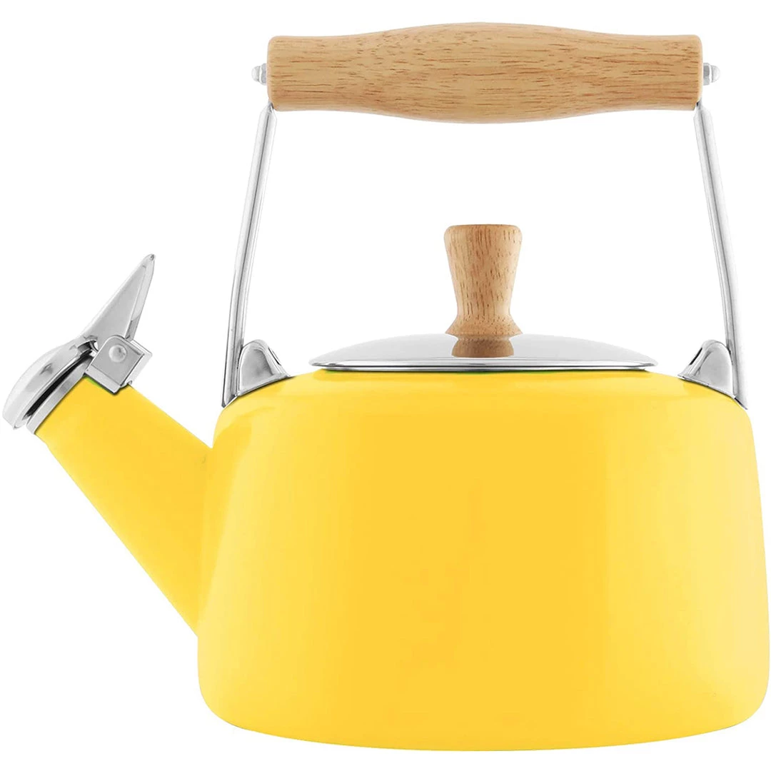 Chantal 1.4 Qt. Enamel-on-Steel Sven Teakettle - Canary Yellow 3 Chantal 1.4 Qt. Enamel-on-Steel Sven Teakettle - Canary Yellow